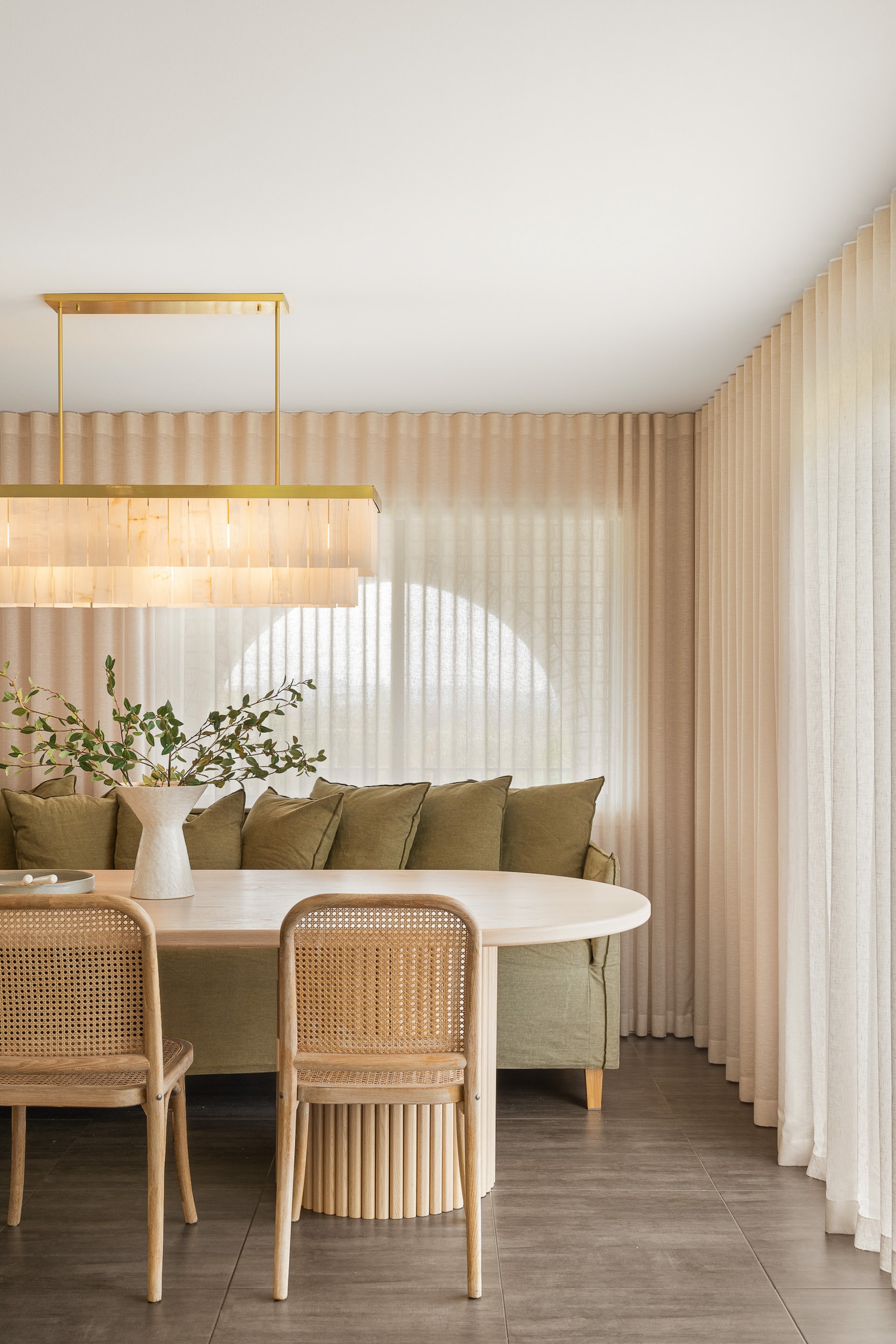 Warm dining room